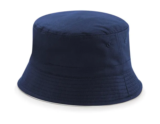  Reversible Bucket Hat - Beechfield French Navy Bijela