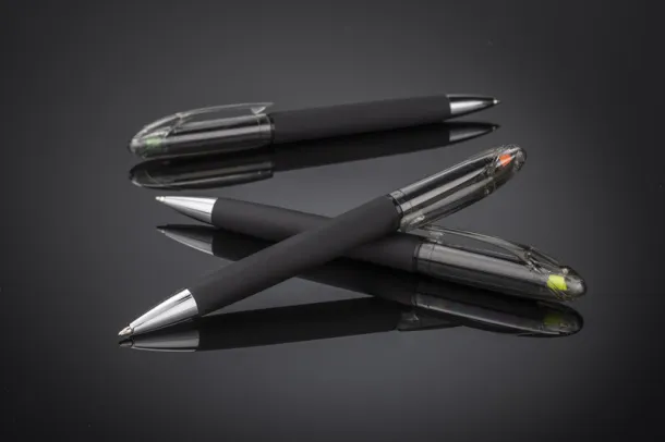 HILIG Ball pen with highlighter pomarańczowy