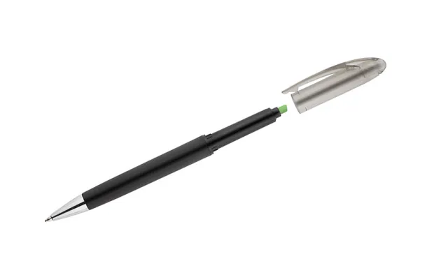 HILIG Ball pen with highlighter zielony jasny