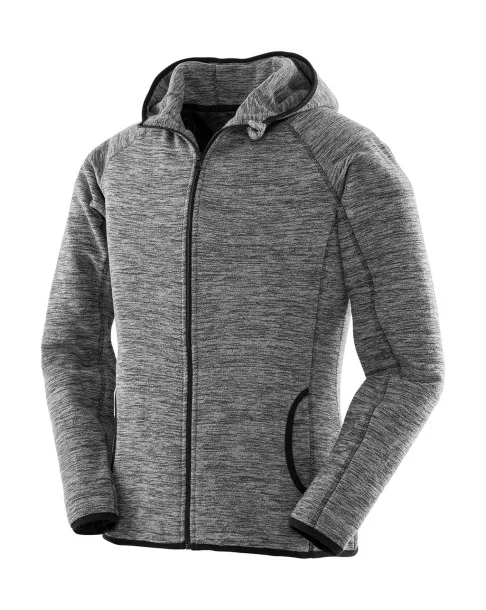  Ženski hoodie od mikroflisa - Spiro Marl Grey Crna