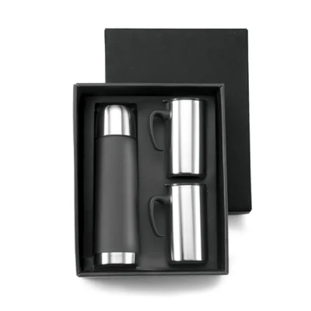  Vacuum flask 475 ml and 2 mugs 265 ml Crna