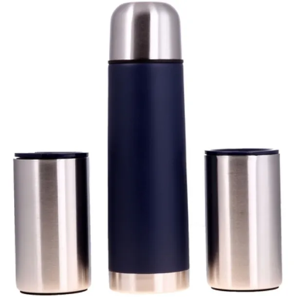  Vacuum flask 475 ml and 2 mugs 265 ml Mornarski plava