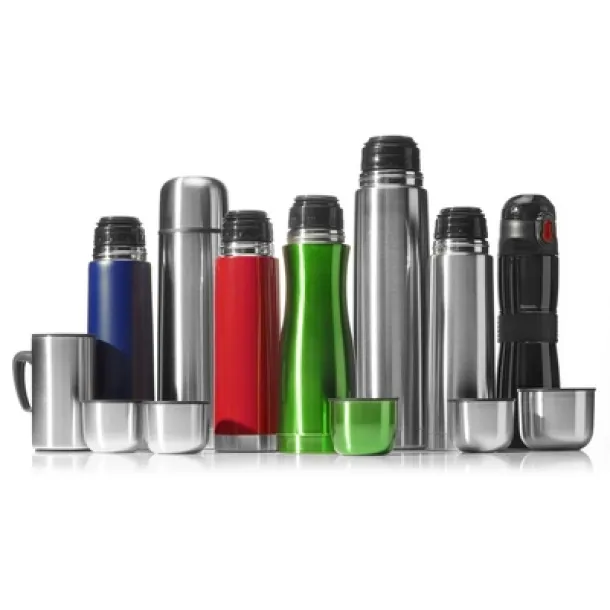  Vacuum flask 475 ml and 2 mugs 265 ml Mornarski plava