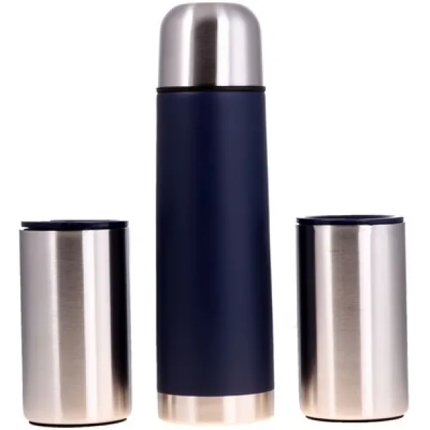  Vacuum flask 475 ml and 2 mugs 265 ml Mornarski plava