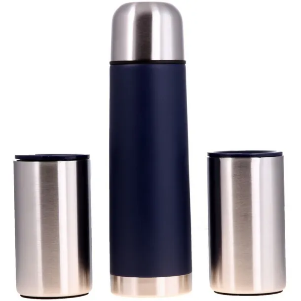  Vacuum flask 475 ml and 2 mugs 265 ml Mornarski plava