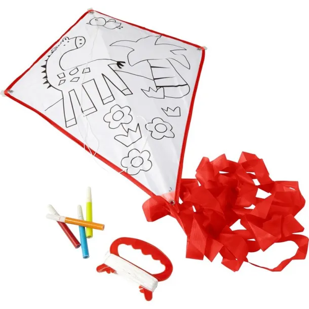  Kite for colouring, felt tip pens red