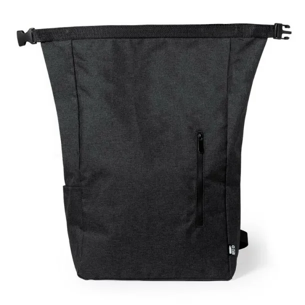  RPET water resistant backpack black