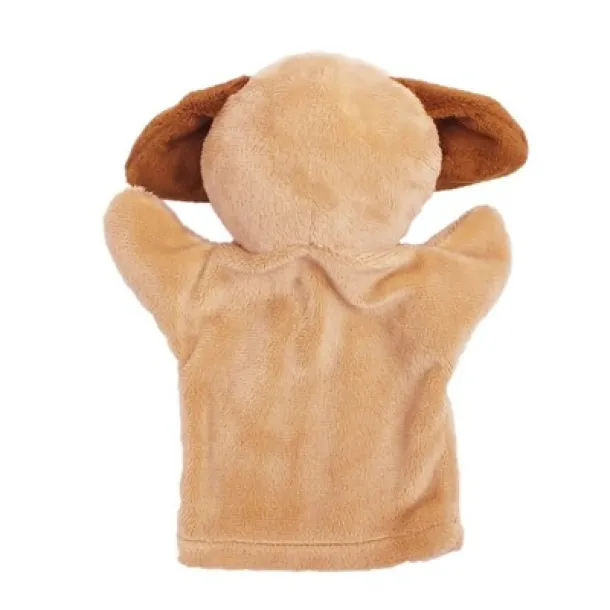 Obie Plush dog, hand puppet light brown