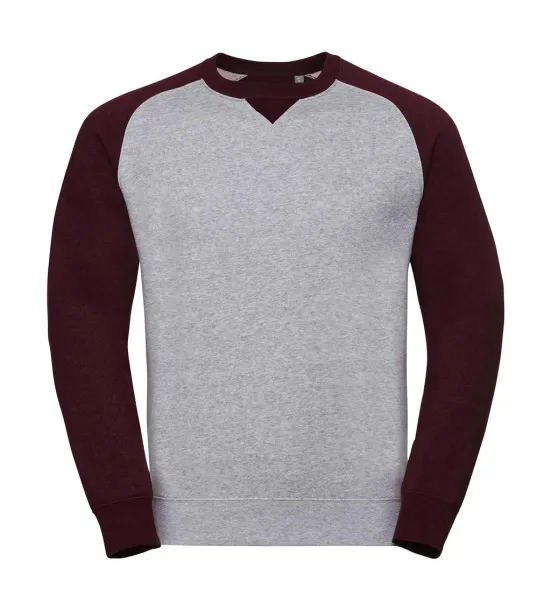  Authentic Baseball Sweat - Russell  Light Oxford Burgundy Melange