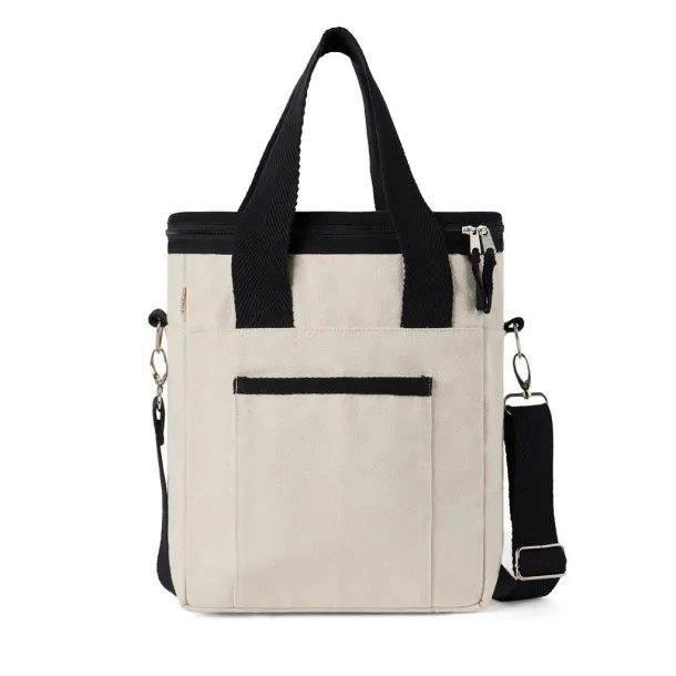  VINGA Volonne AWARE™ recycled canvas cooler tote bag - Vinga white Black