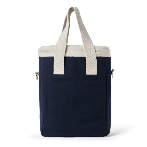  VINGA Volonne AWARE™ recycled canvas cooler tote bag - Vinga blue, off white 11-0606 TPG