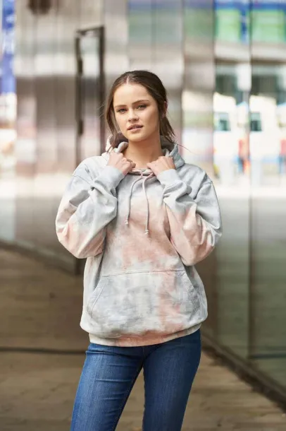  Tie-dye hoodie, 280 g/m2 - Just Hoods Grey Pink Marble