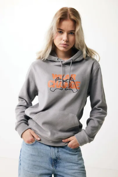  Iqoniq Trivor unisex mikroflis hoodie od recikliranog poliestera - iqoniq grey 