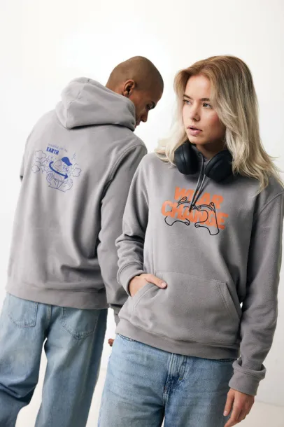  Iqoniq Trivor unisex mikroflis hoodie od recikliranog poliestera, 240 g/m² - iqoniq storm grey