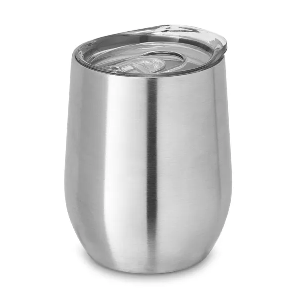 RONDE putna šalica, 400 ml Satin silver