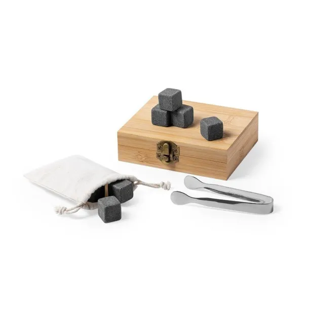  Drinks set, cooling drink cubes and tongs neutral