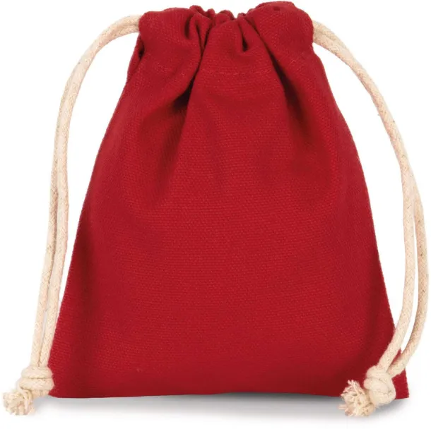  COTTON BAG WITH DRAWCORD CLOSURE - SMALL SIZE - Kimood Cherry Red