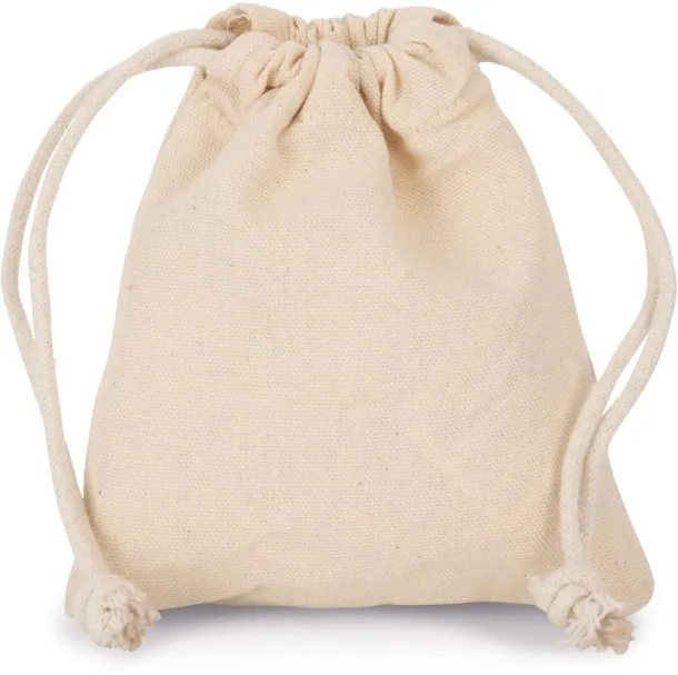  COTTON BAG WITH DRAWCORD CLOSURE - SMALL SIZE - Kimood Natural