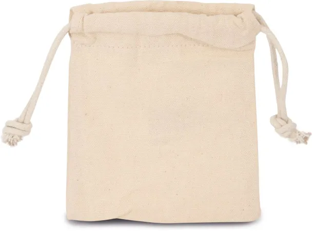  COTTON BAG WITH DRAWCORD CLOSURE - SMALL SIZE - Kimood Natural