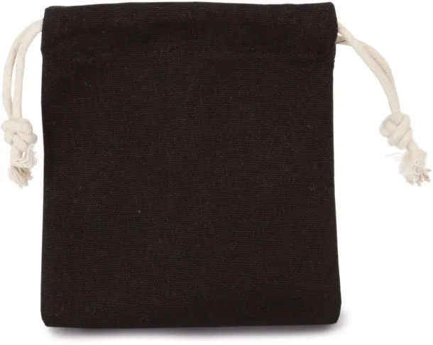  COTTON BAG WITH DRAWCORD CLOSURE - SMALL SIZE - Kimood Black