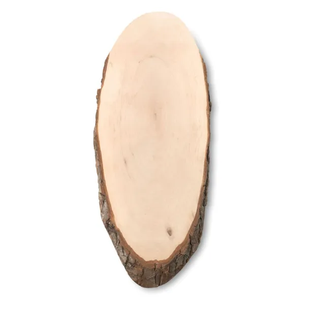 ELLWOOD RUNDAM Oval wooden board with bark Wood