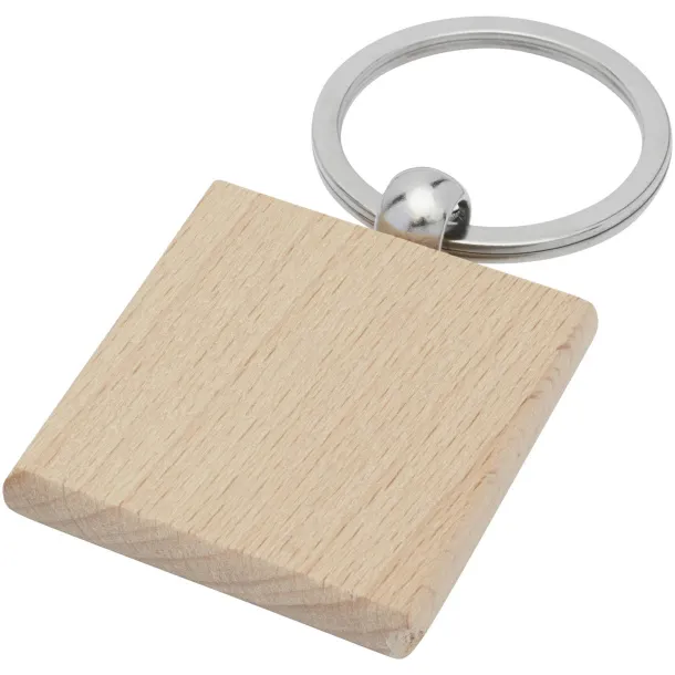 Gioia beech wood squared keychain Natural