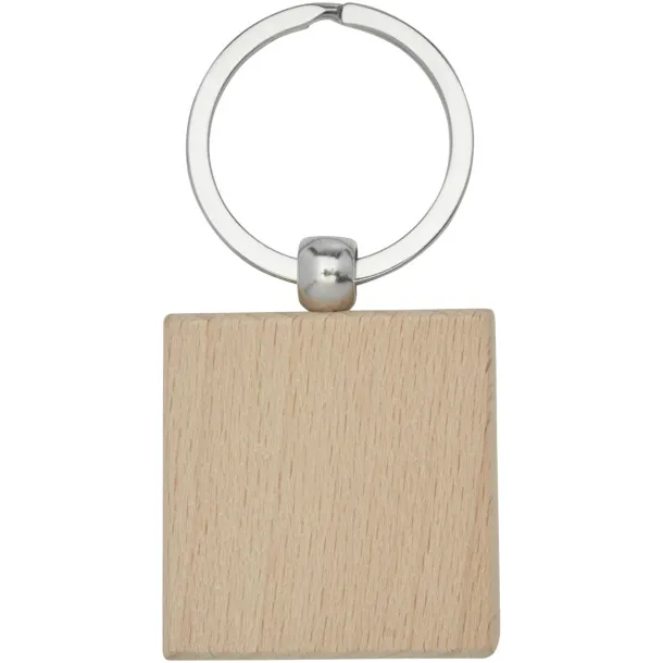 Gioia beech wood squared keychain Natural