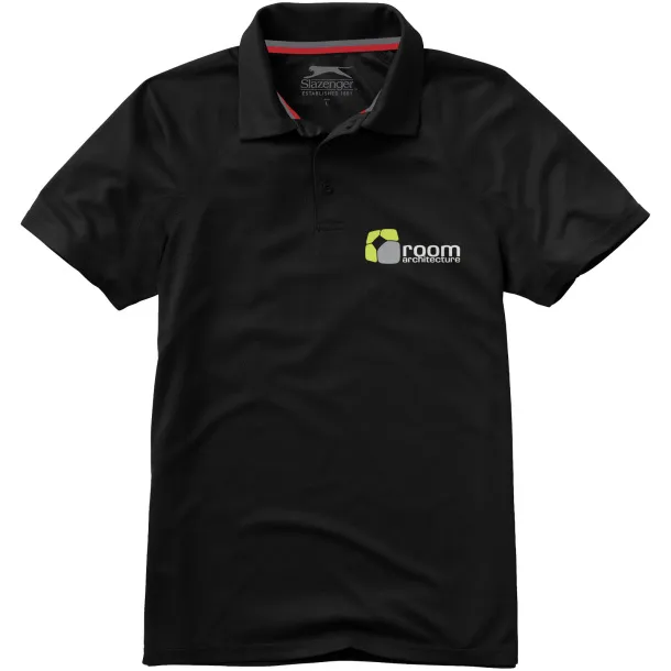 Game uska muška polo majica kratkih rukava - Slazenger Solid black