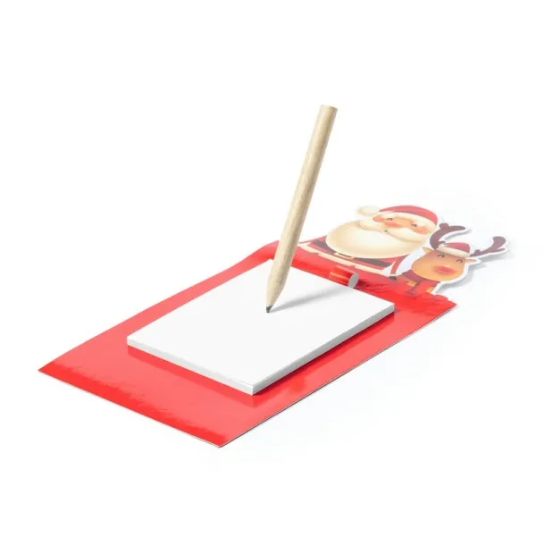  Fridge notebook with magnet, pencil red