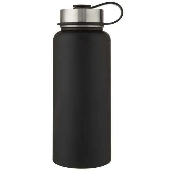 Supra 1 L copper vacuum insulated sport bottle with 2 lids - Unbranded Solid black