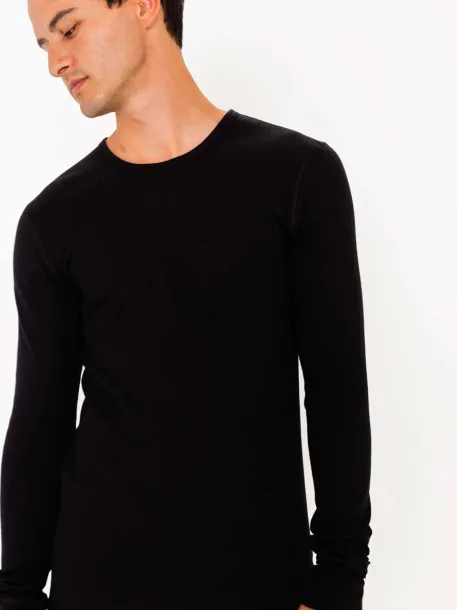  UNISEX BABY THERMAL LONG SLEEVE T-SHIRT - American Apparel Black