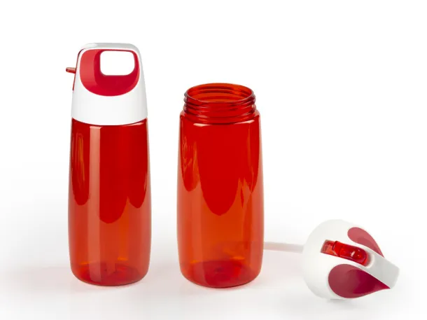 BARREL plastic sports bottle Red