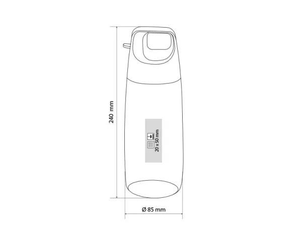 BARREL plastic sports bottle Red