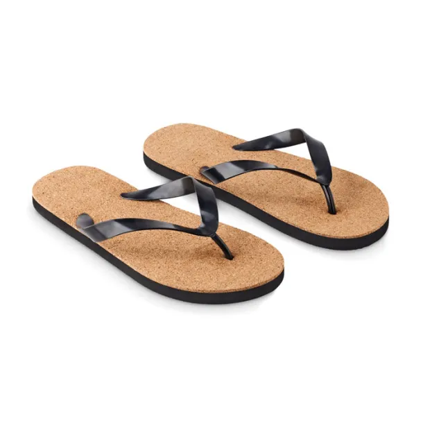 BOMBAI L Cork beach slippers L Black