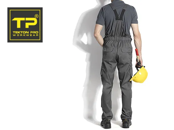 CRAFT BIB PANTS workwear bib pants - TEKTON PRO Dark gray