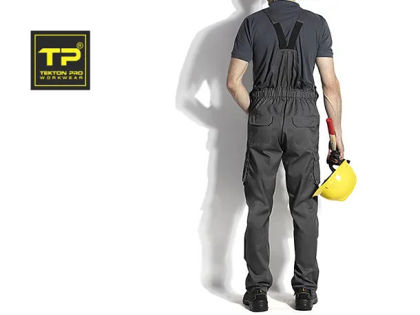 CRAFT BIB PANTS workwear bib pants - TEKTON PRO Dark gray