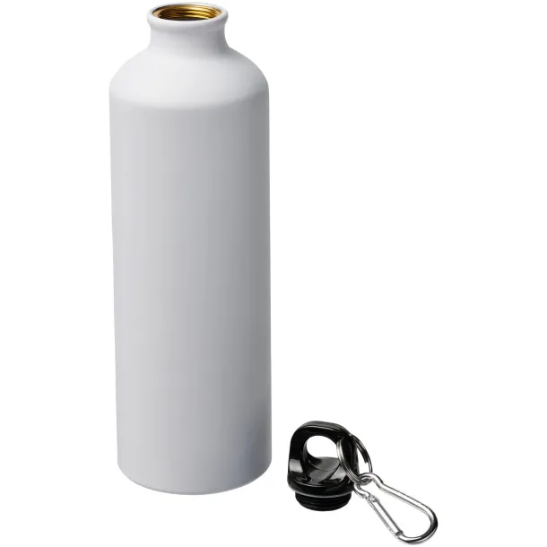 Pacific 770 ml matte sport bottle with carabiner - Unbranded White