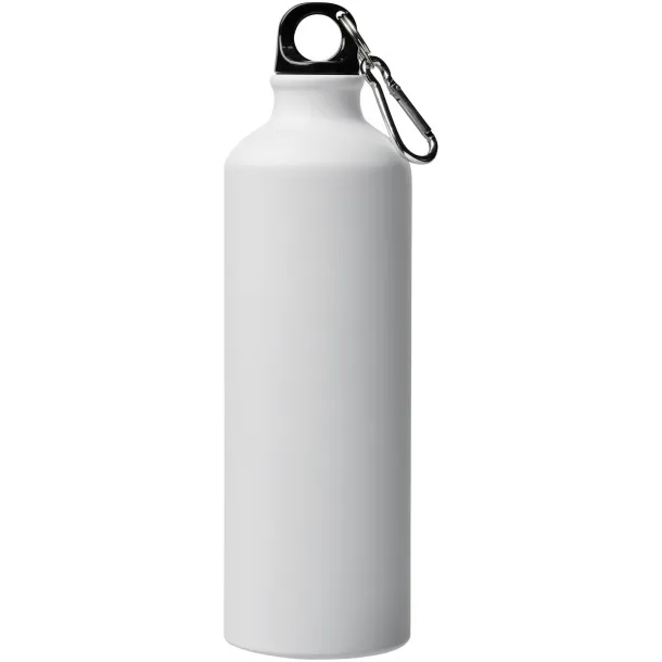 Pacific 770 ml matte sport bottle with carabiner - Unbranded White