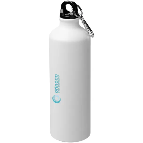 Pacific 770 ml matte sport bottle with carabiner - Unbranded White