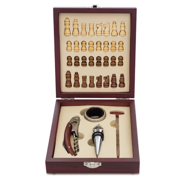 SUBLIME wine set and chess Brown