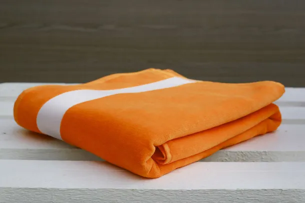  OLIMA VELOUR BEACH TOWEL - Olima Orange