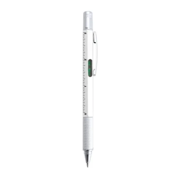  Multifunctional ball pen, ruler, spirit level, screwdriver white