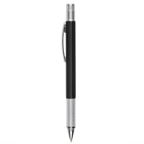  Multifunctional ball pen, ruler, spirit level, screwdriver black