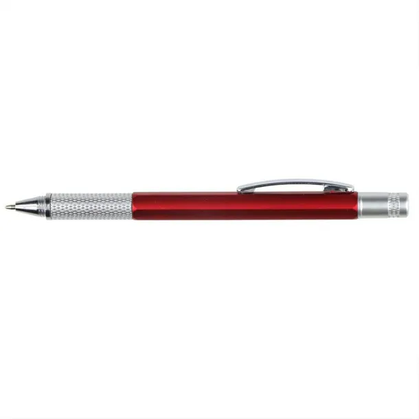  Multifunctional ball pen, ruler, spirit level, screwdriver red