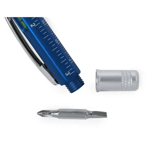  Multifunctional ball pen, ruler, spirit level, screwdriver Plava