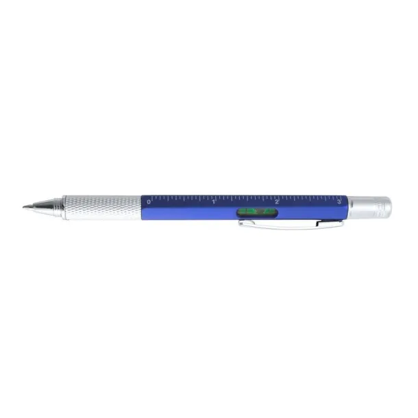  Multifunctional ball pen, ruler, spirit level, screwdriver Plava