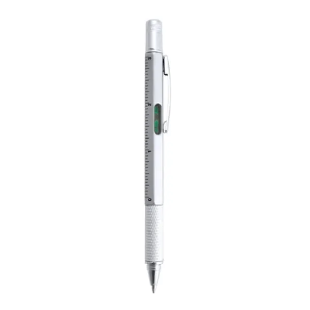  Multifunctional ball pen, ruler, spirit level, screwdriver silver