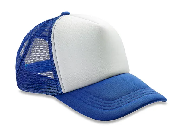  Detroit ½ Mesh Truckers Cap - Result Headwear Royal Bijela