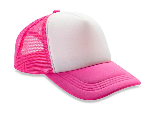  Detroit ½ Mesh Truckers Cap - Result Headwear Super Pink Bijela