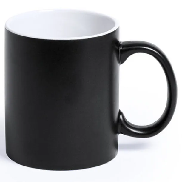  Ceramic mug 330 ml black white